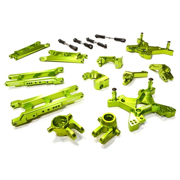 Integy RC Toy Model Hop-ups C26319GREEN Billet Machined T3 Suspension Kit for 1/10 Stampede 4X4 & Slash 4X4 (non-LCG)