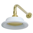 thumbnail image 6 of Kingston Brass P60PBCK Victorian 6-5/16-Inch Sunflower Raindrop Ceramic Shower Head with 12-Inch Shower Arm in Polished Brass, 6 of 6
