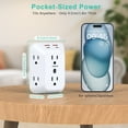 thumbnail image 5 of Surge Protector Outlet Extender, 6-Outlet Splitter with 4 USB Wall Charger(2 USB-C Ports), Multi Plug Wall Outlet 1050J Power Strip for Home Office Dorm Room Essentials, 5 of 12