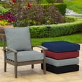 thumbnail image 3 of ARDEN Outdoor Deep Seat Cushion Set (4-Pack), 24 in x 24 in, Weather-Proof, Rain-Proof, Fade Resistant Patio Cushion for Chair, Sofa, and Couch Stone Grey Leala, 3 of 9