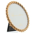 thumbnail image 3 of 4x4 Round Gold Metal Picture Frame with Rope Design, 3 of 3
