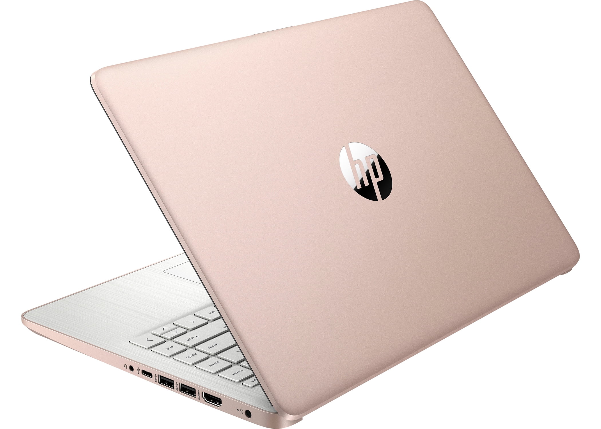HP Laptop 14” HD LCD, Intel Celeron N4120, 64GB eMMC, 4GB RAM, Windows 11  Home (S mode), Rose Gold, 14-DQ0054DX