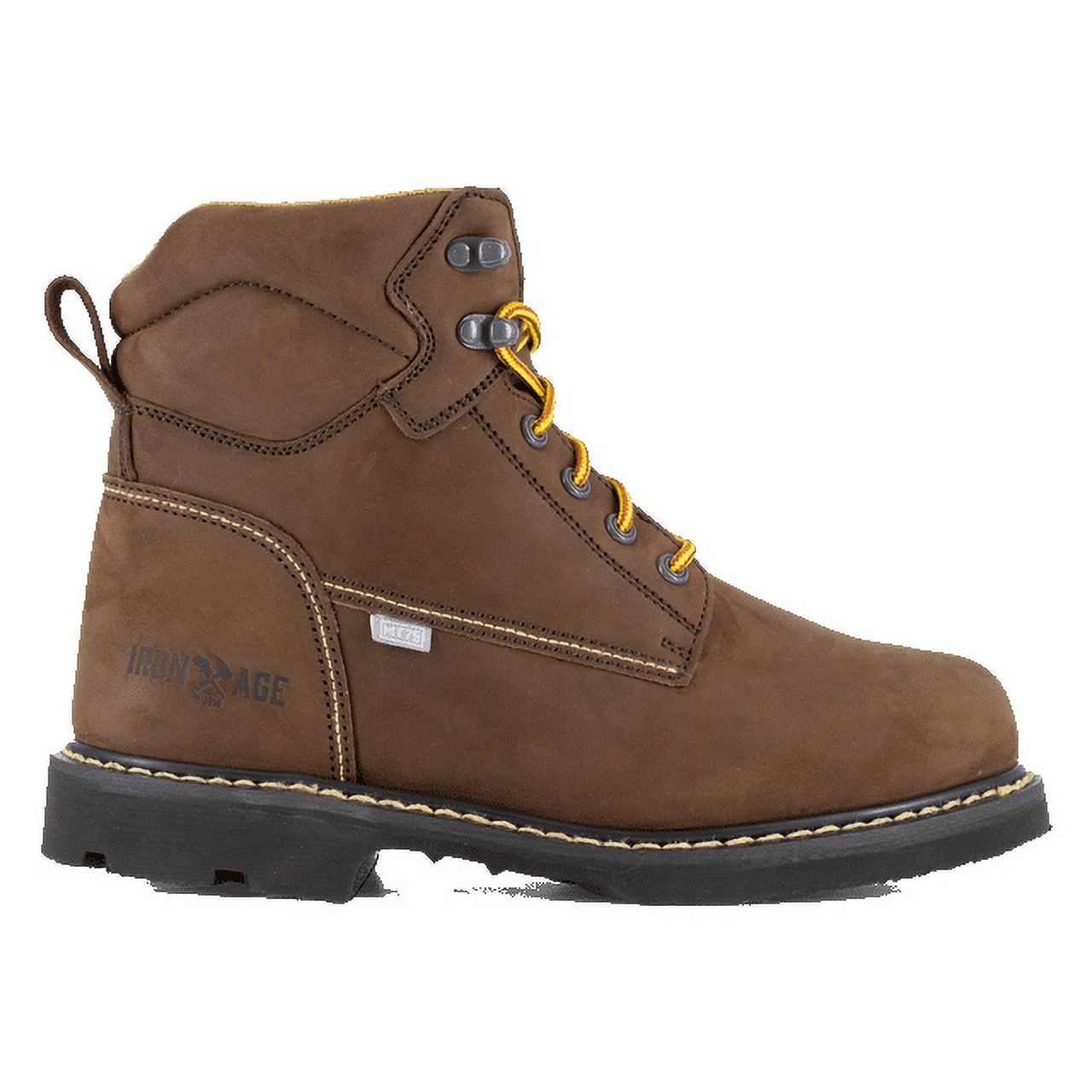 IRON AGE Men's 6" Groundbreaker Steel Toe Internal Metatarsal Guard Work Boot Brown - IA5014