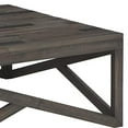 thumbnail image 4 of BM206160 Benjara Table Basse Carrée avec Dessus en Bloc de Boucher & Design Lambda, Gris, 4 of 5