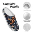 thumbnail image 5 of KLL Cute ghost in the flowers Pattern Adult Unisex Cozy Slippers,Fuzzy Slip-on Slippers TPR Sole Slippers Comfort Plush Home Footwear for Indoor & Outdoor-39/40, 5 of 7