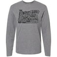 thumbnail image 3 of Inktastic Oregon Word Salad- state outline Long Sleeve T-Shirt, 3 of 5