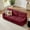 Red, variant on Oufan Chesterfield Compressed Snowfleece Fabric 3-Seater Sofa, Sectional Sofa with Rolled Arms for Living Room