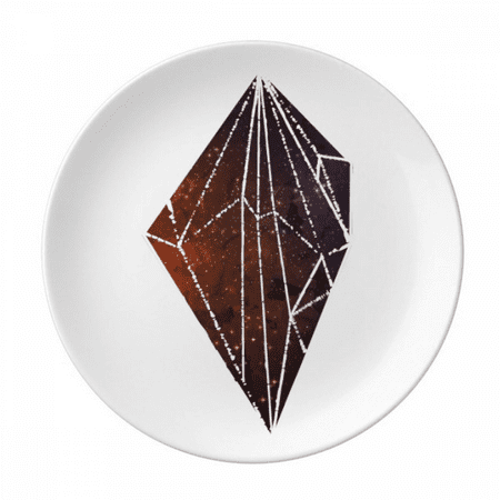 

Brown Crystal Universe Sky Fantasy Star Plate Decorative Porcelain Salver Tableware Dinner Dish