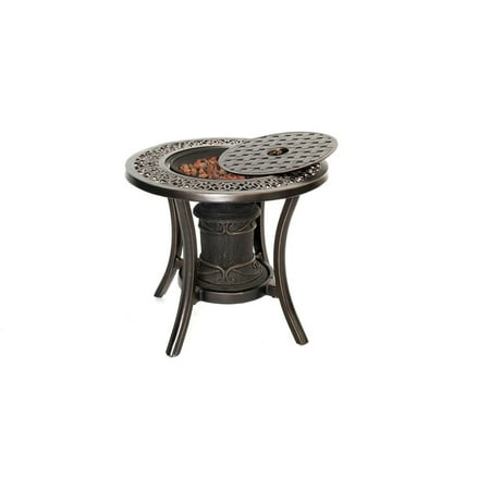 Hanover Traditions Cast Top Outdoor Liquid Propane Fire Pit Flame