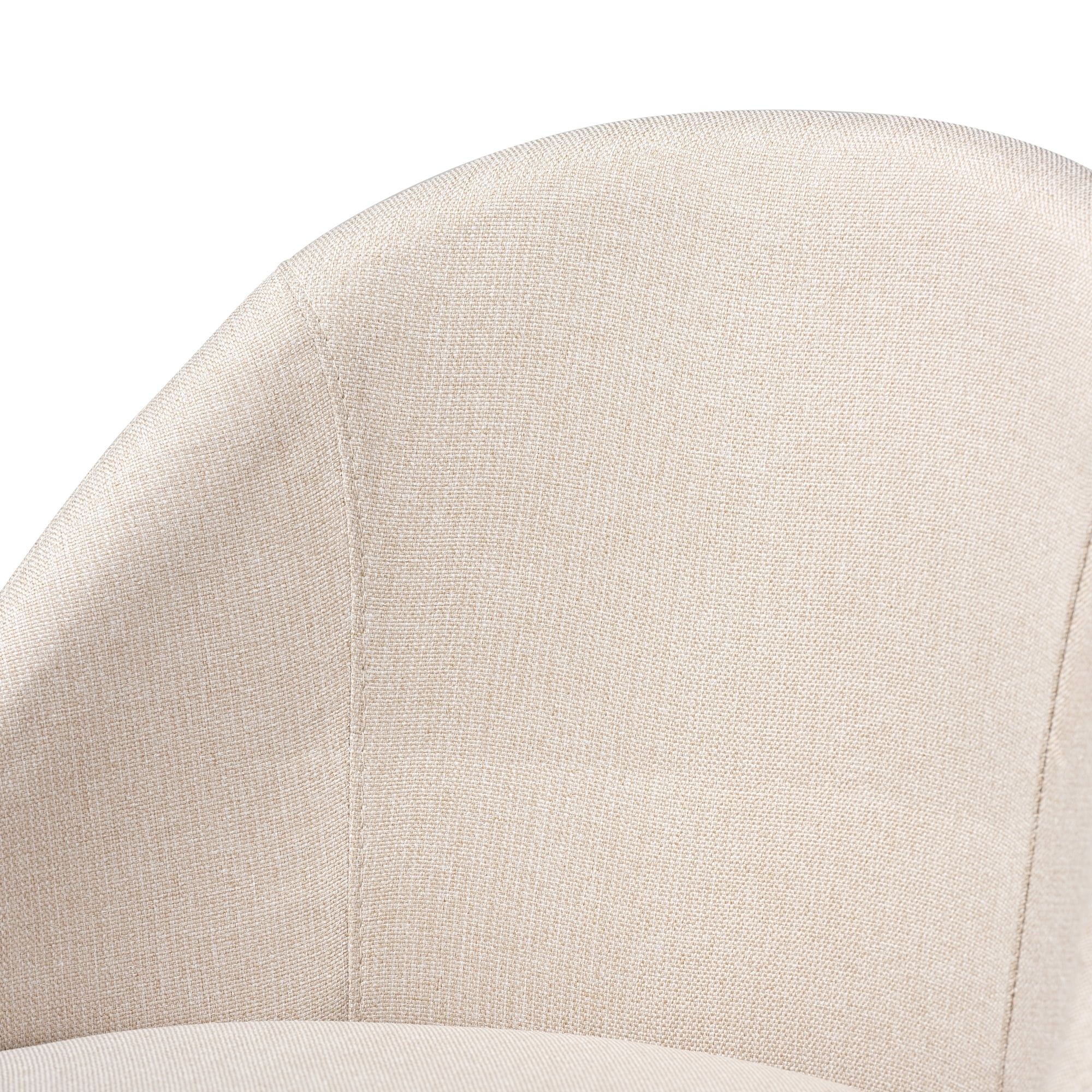 Baxton Studio Carra Round Swivel Armless Bar Stools, Beige (Set of 2)