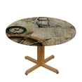 thumbnail image 3 of Orinice Ship Wheel Clock Compass Round Table Cover Stain Resistant Washable Indoor Outdoor Tablecloth Kitchen Dining Wedding Parties 100% Polyester Fiber 38-42, 3 of 8