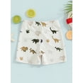 thumbnail image 5 of Musuos Toddler Boys Swim Shorts 6M 12M 18M 24M 3Y 4Y Casual Elastic Waist Cute Dinosaur Print Swim Trunks for Baby, 5 of 10