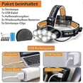 thumbnail image 5 of Rechargeable LED Headlamp, Ultra Powerful 8 LED Headlamp 18000 Lumens, Waterproof and Lightweight Head Torch, Perfect for Camping, Fishing, Cave, Jogg, 5 of 5