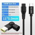 thumbnail image 6 of PD100W Fast Charging Cable Type C To 3pin Port With Square Adapter For Lenovo Laptops Power Supply Cord, 6 of 11