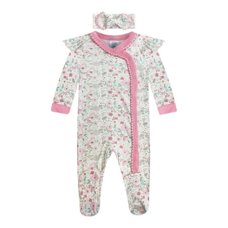 

Baby Kiss Sleep And Play Girl Footed Baby Sleepers Pajamas Newborn & Infants