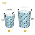 thumbnail image 5 of Balery Black White Gray Rabbit Round Laundry Basket with Handles Waterproof Freestanding Laundry Hamper for Clothes Toys in the Dorm and Family-Medium, 5 of 8