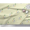thumbnail image 2 of Soimoi Cotton Duck Fabric Carrot & Rabbit Dots Fabric Prints By Yard 42 Inch Wide, 2 of 3