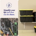 thumbnail image 6 of HOMZ Durabilt 34-Gallon Storage Tote, Black and Yellow, 2 Pack, 6 of 8
