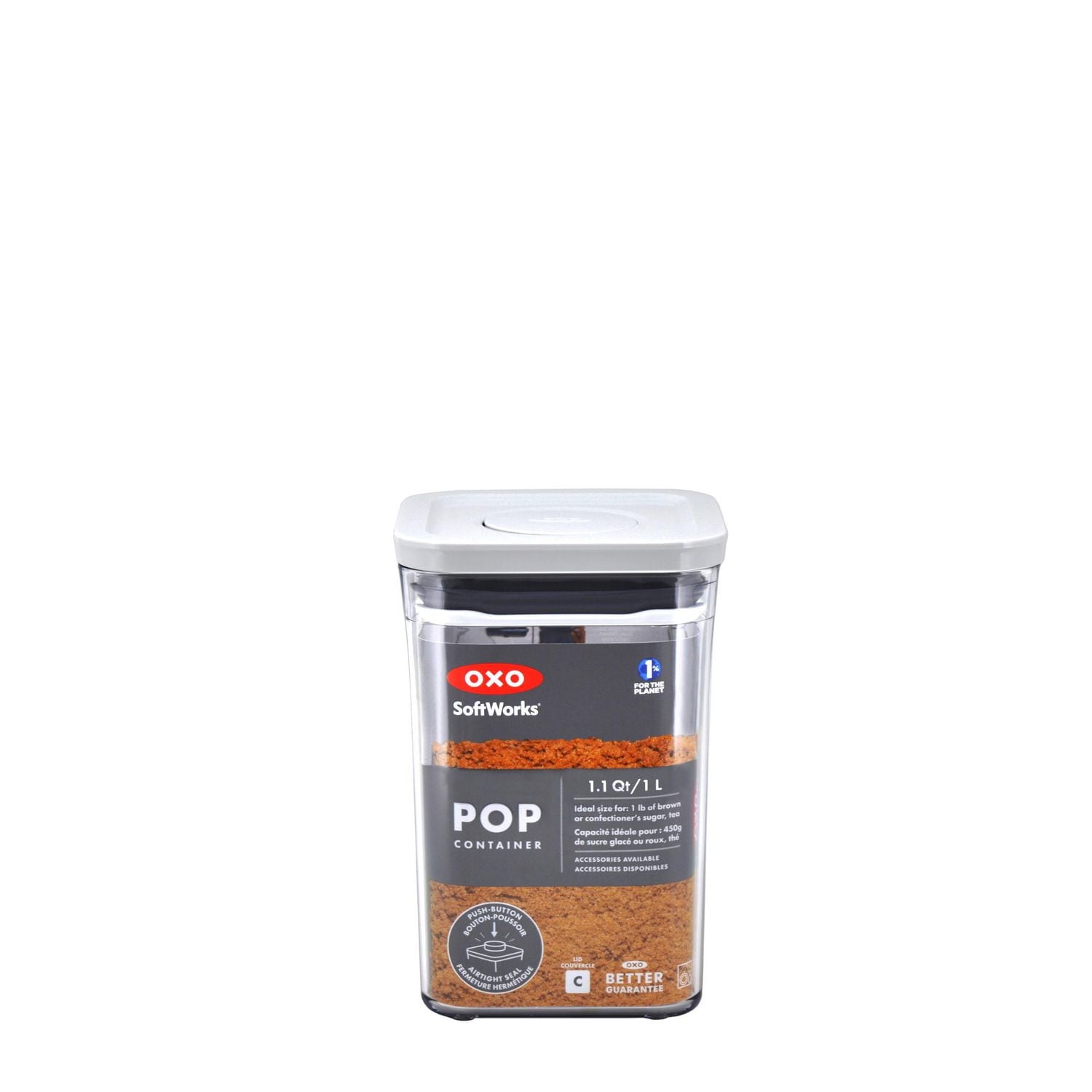 OXO Softworks POP2 Contenant Petit, Carré 1L