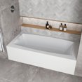 thumbnail image 3 of Streamline NAL-5520-WH 66 in. x 32 in. Acrylic Left-Hand Drain Alcove Bathtub in Glossy White With External Drain in Glossy White, 3 of 10