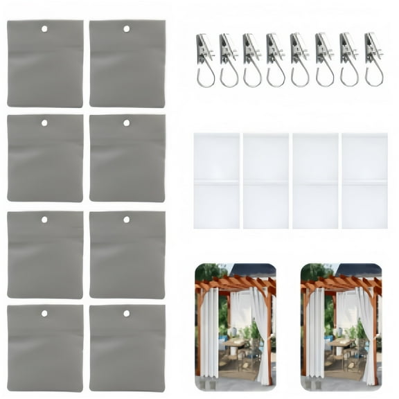 Naisfei 10 Pack Heavy Curtain Weights, 24oz Outdoor Curtain Weights Bag, Drapery Weighted Bottom Gazebo Weights Sandbag