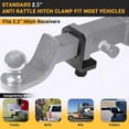 thumbnail image 3 of 2.5in Anti Rattle Hitch Clamp, Heavy Duty Anti Rattle Hitch Tightener Clamp, Synthetic Steel Coated Trailer Stabilizer for 2.5in Receivers, 3 of 7