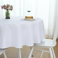 thumbnail image 4 of FOLINS&HOME White Round 70 inch Tablecloth - Waterproof & Wrinkle Free Heavy Duty Washable Polyester Table Cloths for Party, Banquet, Dining - Circle/Circular, 4 of 8