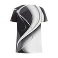 thumbnail image 5 of Women Short Sleeve Christmas gift Trendy Lining Leisure Printed Fashion Durable Thin section Loose Fitting Short Sleeve Black Sexy Lining Size 5XL, 5 of 5