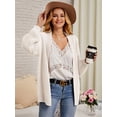 thumbnail image 3 of Heart Print Women Loose Casual Knit Cardigan Open Front Outerwear Sweater Coat, 3 of 5