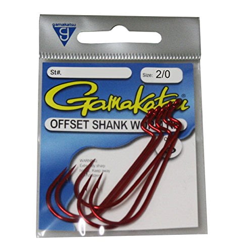 2 New Gamakatsu 2/0 Offset Shank Worm Round Bend Value Packs 50 Fish Hooks 