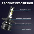 thumbnail image 6 of NSDXCT for Honda Pilot 2003 2004 2005 LED Headlight Bulbs Super bright 9003 H4 High/Low Beam 2pcs, 6 of 11
