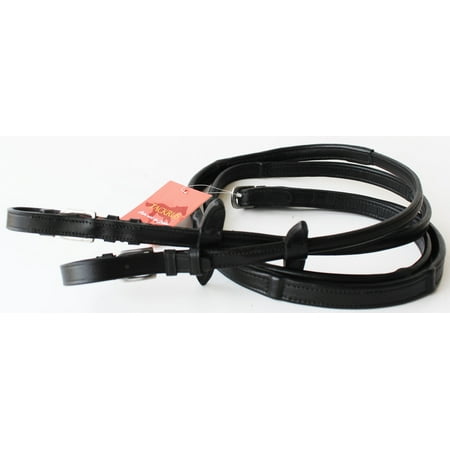 Black Leather Horse Halter - Horse English Leather Soft Contest Show Rein Black 803Reins