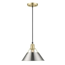 Orwell 1-Light Pendant in Brushed Champagne Bronze with Pewter