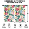 thumbnail image 2 of Blackout Kids Curtains,Pioneer Flower Floral Print Pattern Childrens Insulated Curtains Set Of 2,Bedroom Essentials,Toddler Room Decor 42"x63", 2 of 5