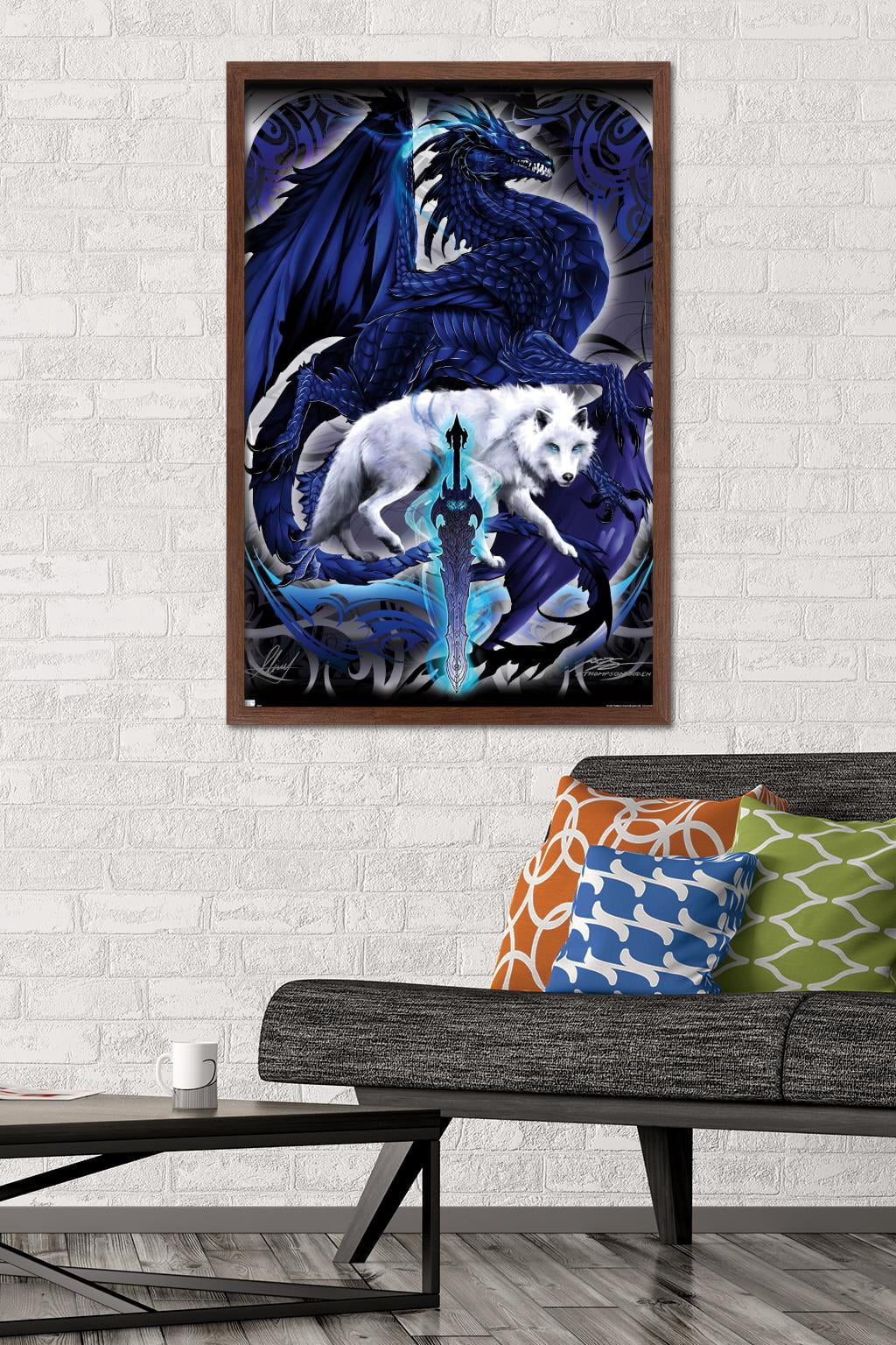 Ruth Thompson - Dragonblade Alphablade Wall Poster, 22.375" x 34", Framed