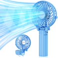 thumbnail image 1 of VersiónTECH. Mini ventilador portátil, ventilador de escritorio con batería USB, pequeño ventilador de mesa personal de mano con ventilador eléctrico plegable de refrigeración recargable por USB para, 1 of 5