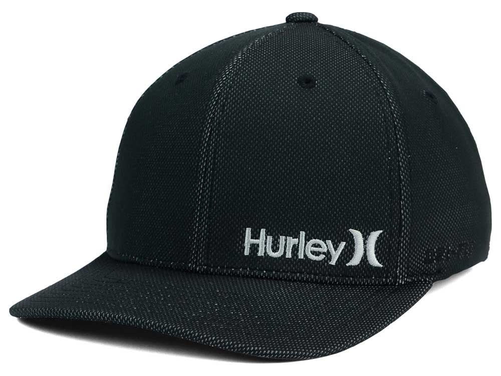 Hurley Men's DriFIT Corp Flex Fit Hat Cap Black (S/M)