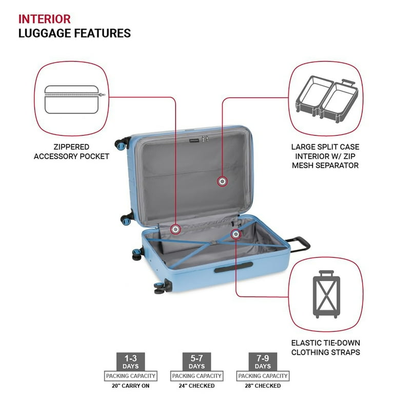 Swiss Gear Wanderlust Pro Lightweight Expandable Spinner, Light