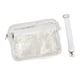 thumbnail image 2 of Bolsa de mensajero Bolsa de hombro transparente PVC Cremallera impermeable Correa ajustable Monedero de gran capacidad para viajes Blanco, 2 of 12