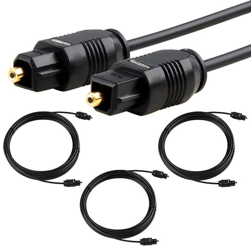 3x Premium 10FT Digital Toslink Audio Optic Cable Optical Fiber S/PDIF
