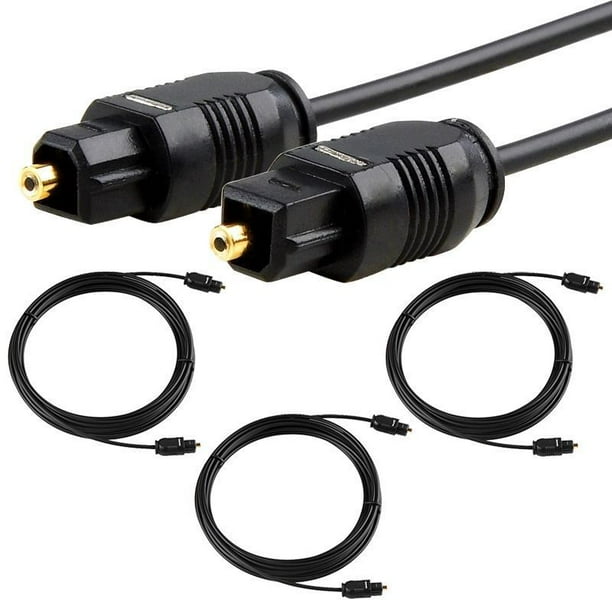3x Premium 10FT Digital Toslink Audio Optic Cable Optical Fiber S/PDIF Cord Wire