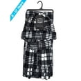 thumbnail image 2 of Kid's (6-12 Years Old) Fleece Winter Set-Polyester Fleece Hat, Gloves, and Scarf Set for Cold Weather (Black & White Plaid), 2 of 2