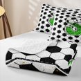 thumbnail image 4 of Erosebridal Gradient Green Letter Monogrammed S Bed Spread Queen for Teens,Sport Soccer Hexagon Queen Coverlet Set for Boys Girls, 4 of 7