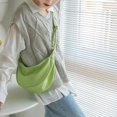thumbnail image 3 of Bolso de hombro tipo mensajero de PU suave para estudiantes femeninas, bolso de hombro tipo mensajero de nicho, para otoño e invierno, que combina con todo, 3 of 6