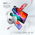 thumbnail image 6 of iHome 6FT Durastrain Ltng to C Nylon Cable with Wrap- Pink, 6 of 7