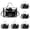 Black 6PCS, variant on Clear Crossbody Purse Bag Clear Bag Stadium Approved Inner Pocket For Concerts Festivals Sports Events