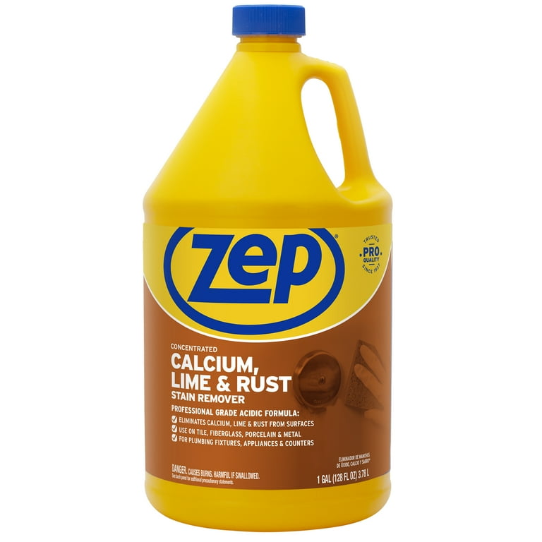 Zep Calcium, Lime & Rust Stain Remover - Concentrate - 128 fl oz (4 quart) - 1 Each - Yellow Zep Calcium, Lime & Rust Stain Remover - Concentrate - 128 fl oz (4 quart) - 1 Each - Yellow