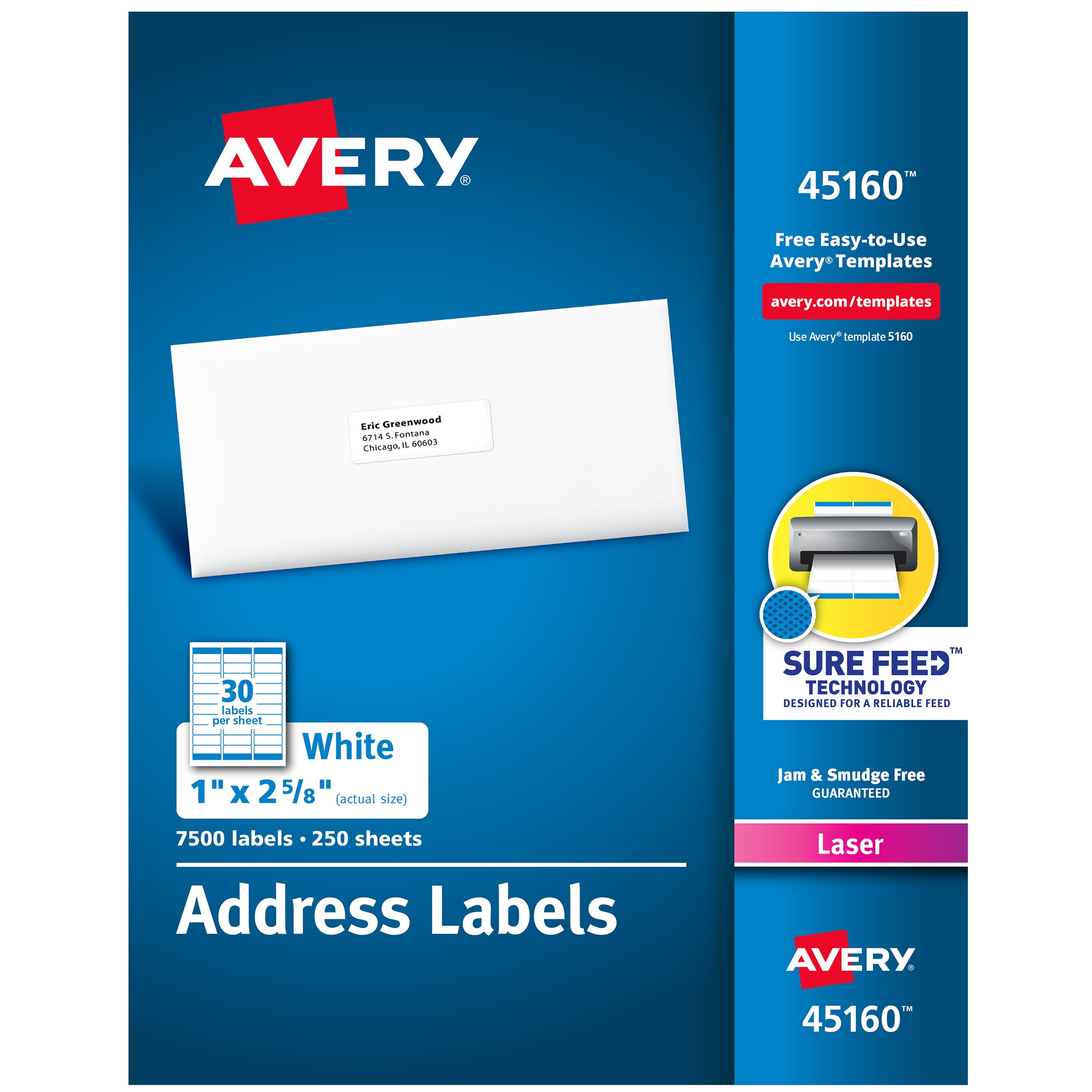 Avery 8160 Easy Peel Address Labels for Inkjet Printers for sale online