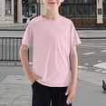 thumbnail image 3 of EnJoCho Kids Cotton Plain T-Shirt Lightweight T Shirt Short Sleeve Boys Girls Tee Tops Classic Casual Shirts for Age 3-14 Years, 3 of 7