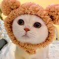 thumbnail image 7 of TaTaai 3Pcs Cute Cat Costume Warm Bear Hat Adjustable Soft Small Pet Headwear for Puppy Dog Cat, 7 of 7
